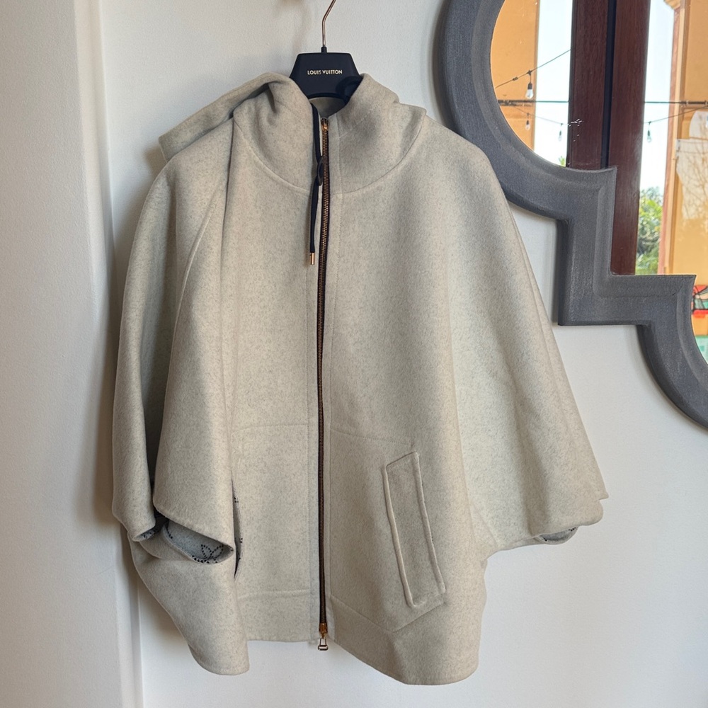 Louis Vuitton Ivory Hooded Cape